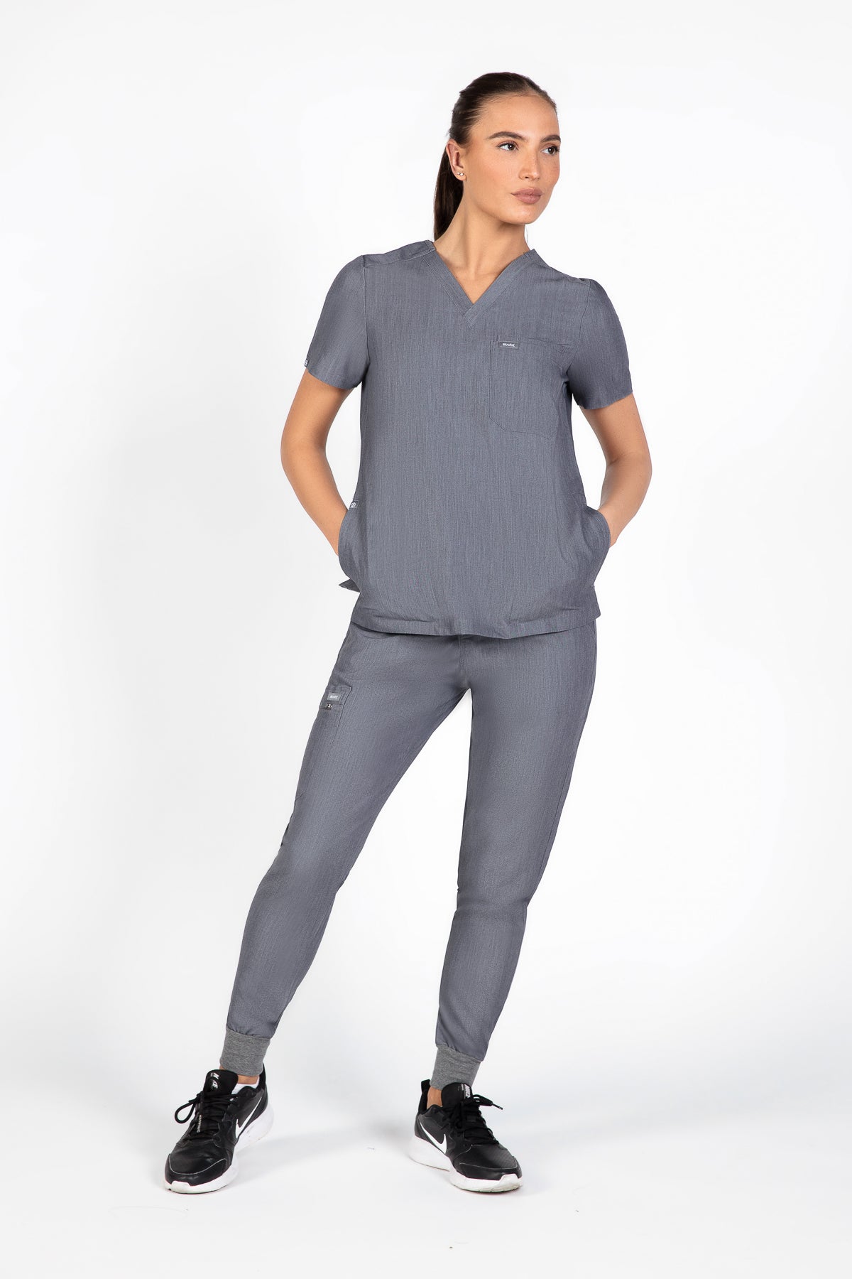 Kuro V Neck Four pockets Scrub With Invisible Side Pockets Women's