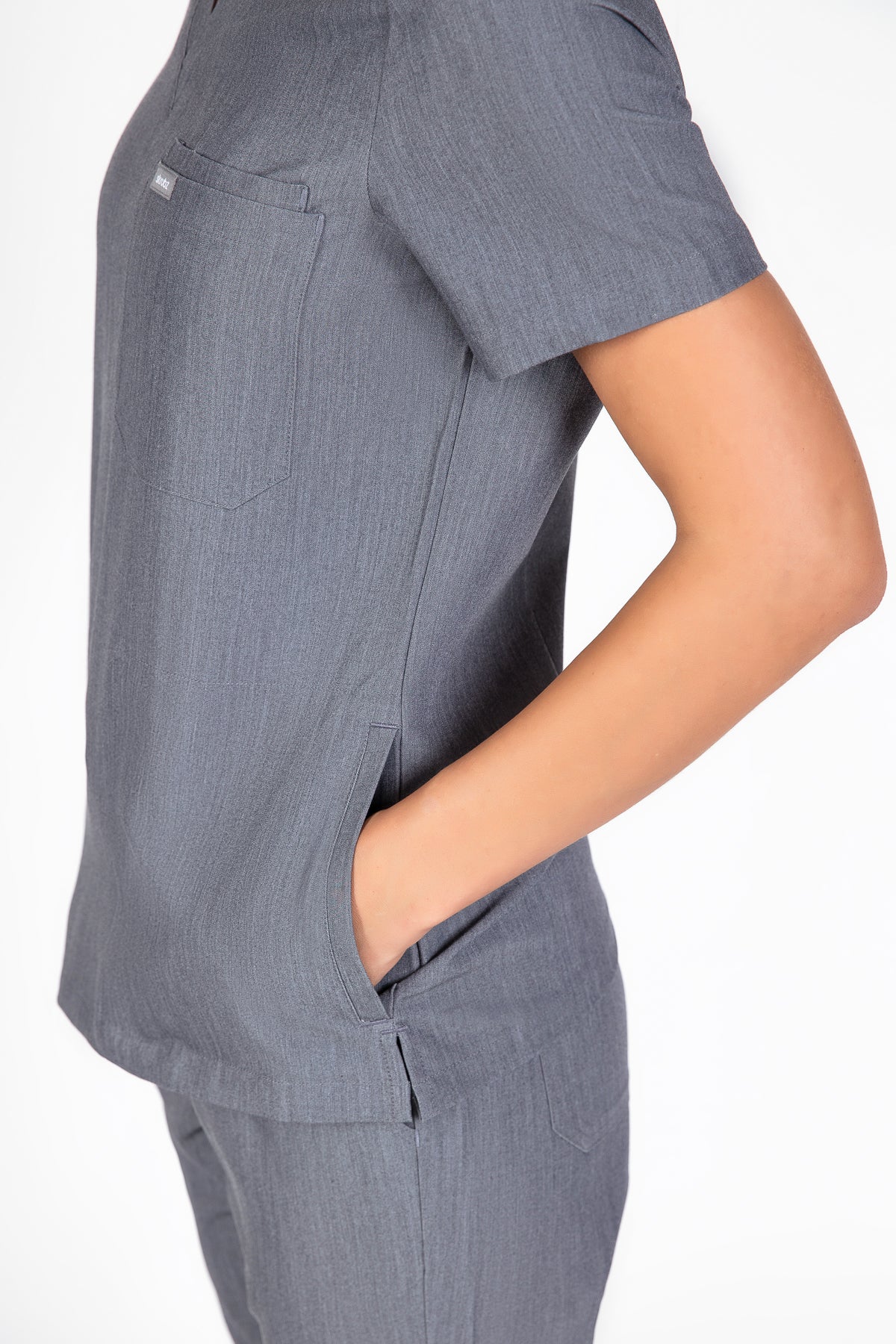 Kuro V Neck Four pockets Scrub With Invisible Side Pockets Women's