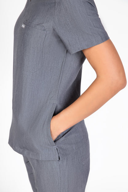 Kuro V Neck Four pockets Scrub With Invisible Side Pockets Women's