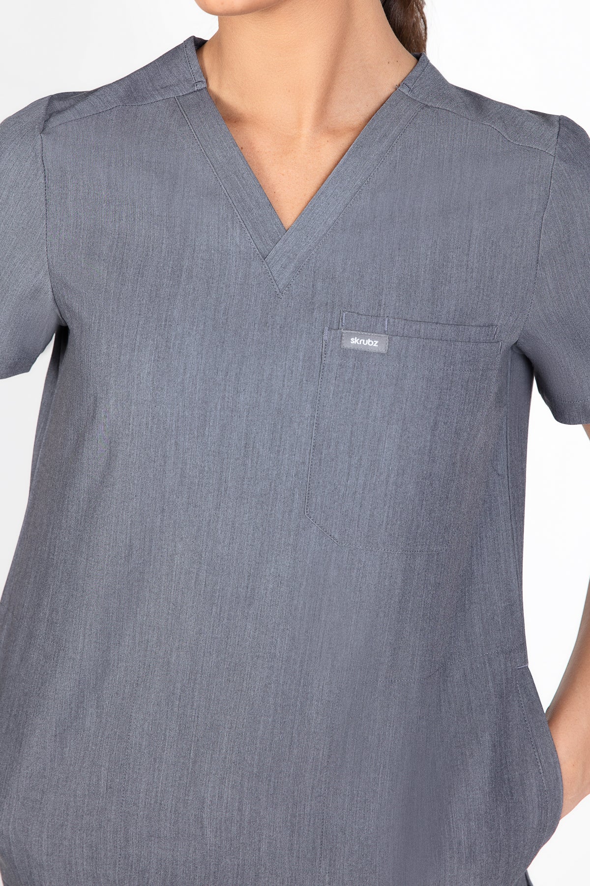 Kuro V Neck Four pockets Scrub With Invisible Side Pockets Women's