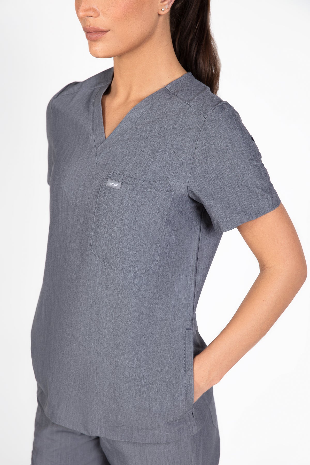 Kuro V Neck Four pockets Scrub With Invisible Side Pockets Women's