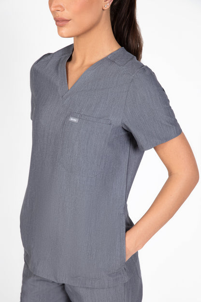 Kuro V Neck Four pockets Scrub With Invisible Side Pockets Women's