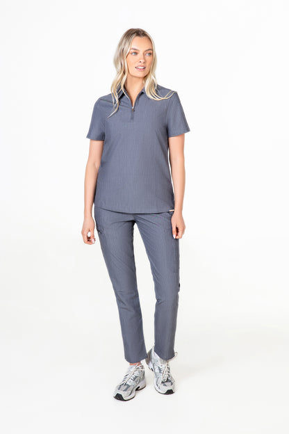 Kiro Zip Neck Polo Scrub Womens NewGen