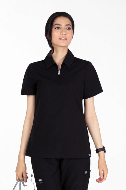 Kiro Zip Neck Polo Scrub womens