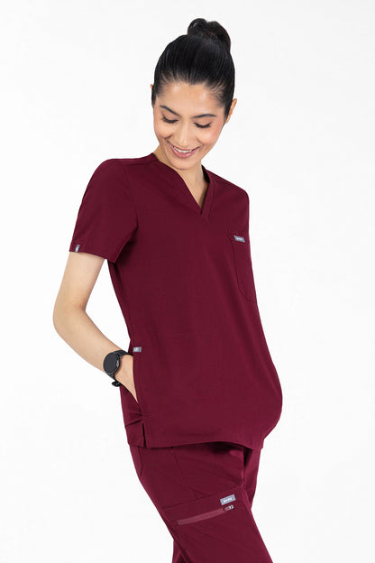 Kuro V Neck Four pockets Scrub With Invisible Side Pockets Women's