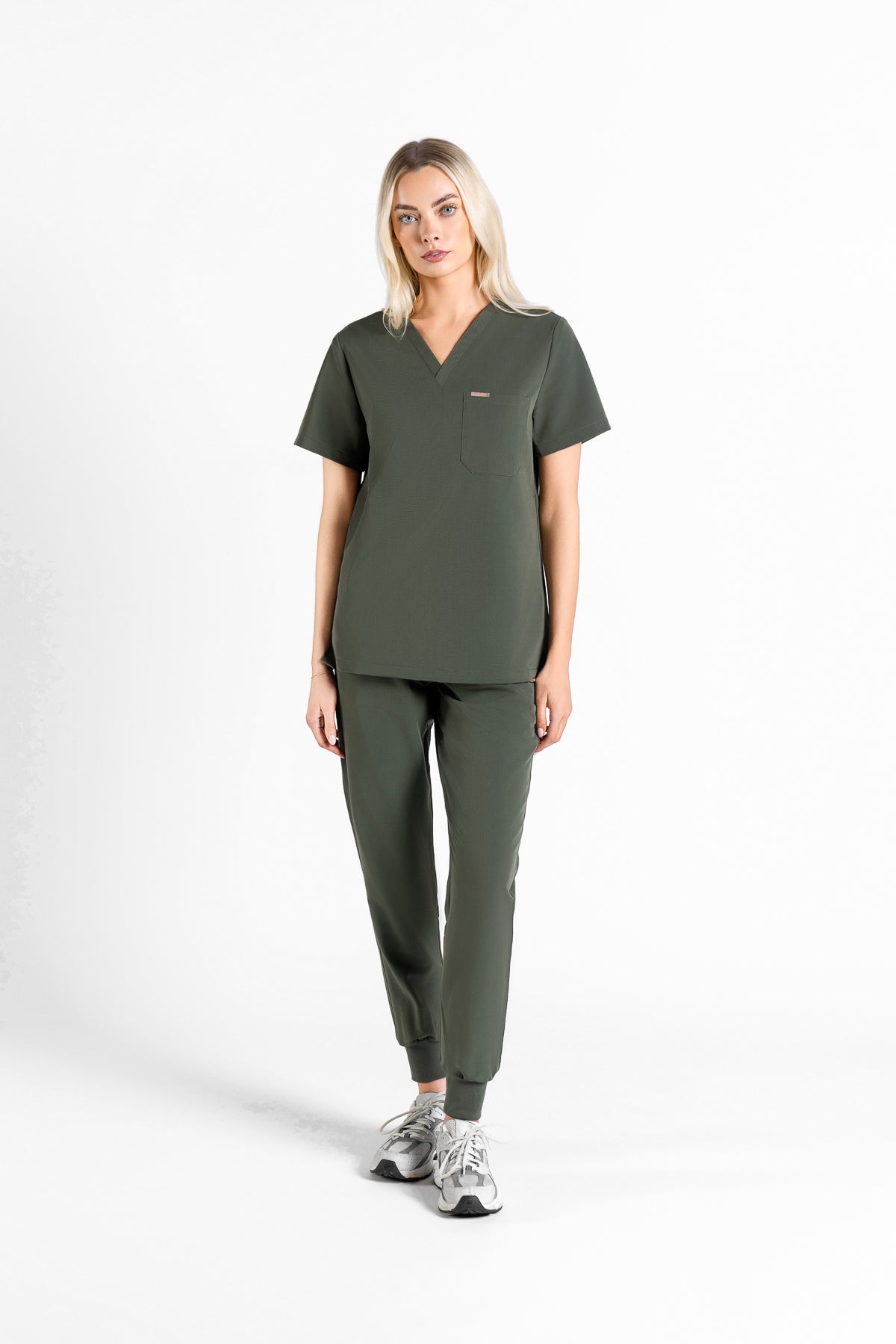 Kaizen V Neck One Pocket Scrub Top Womens