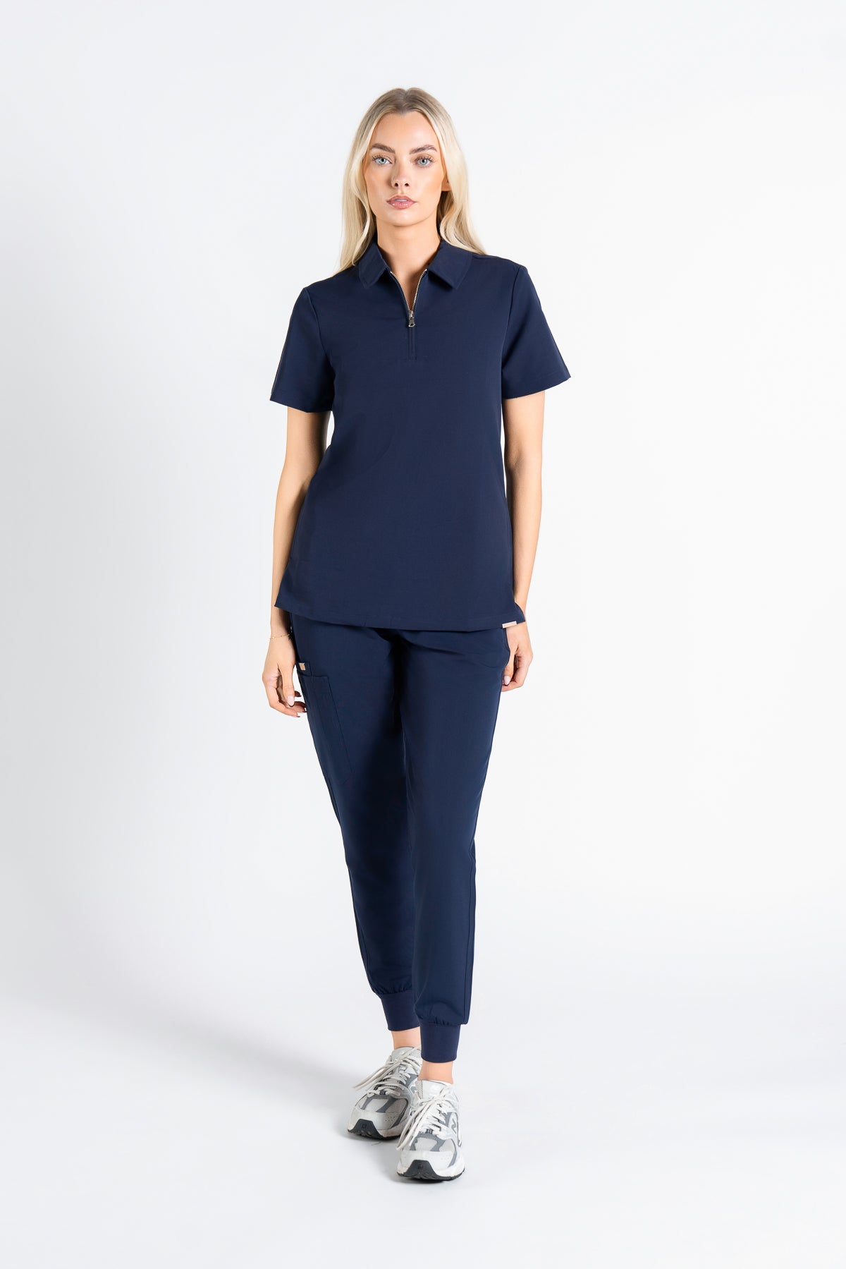 Kiro Zip Neck Polo Scrub Womens NewGen