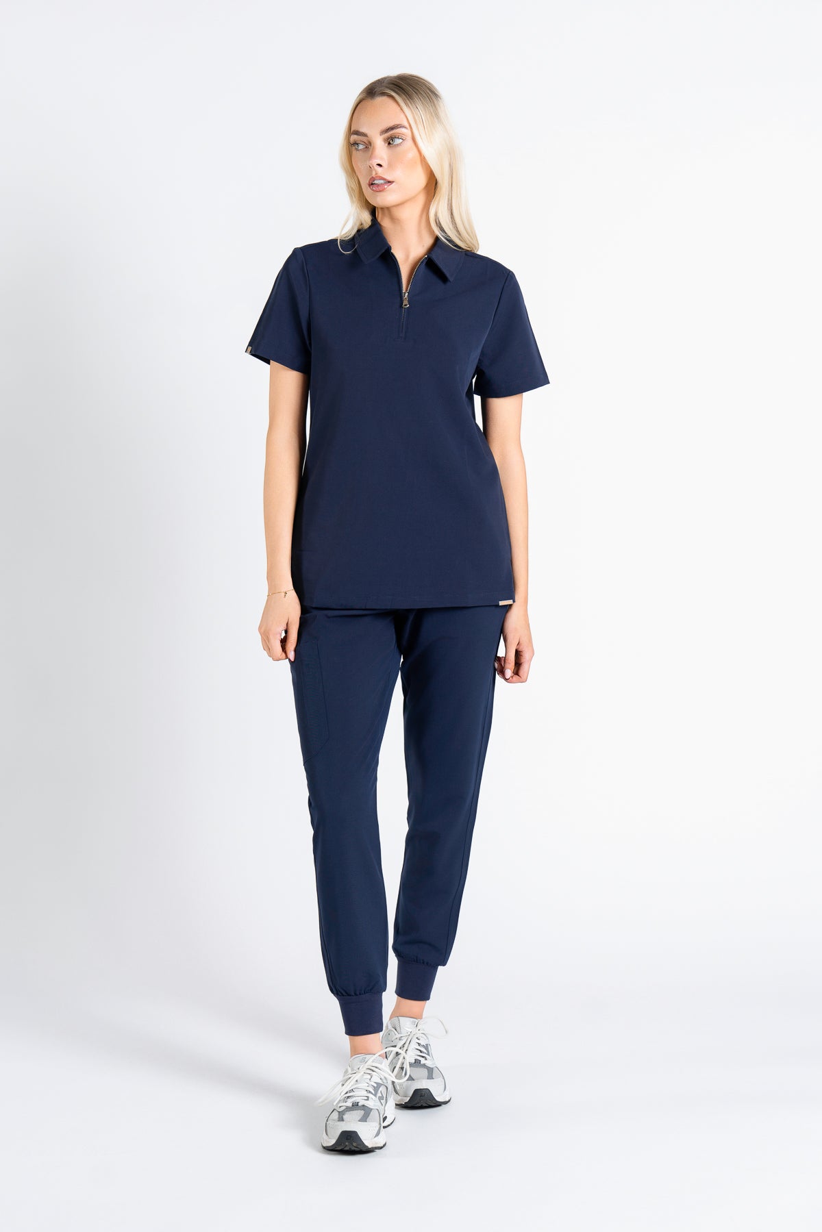Kiro Zip Neck Polo Scrub Womens NewGen