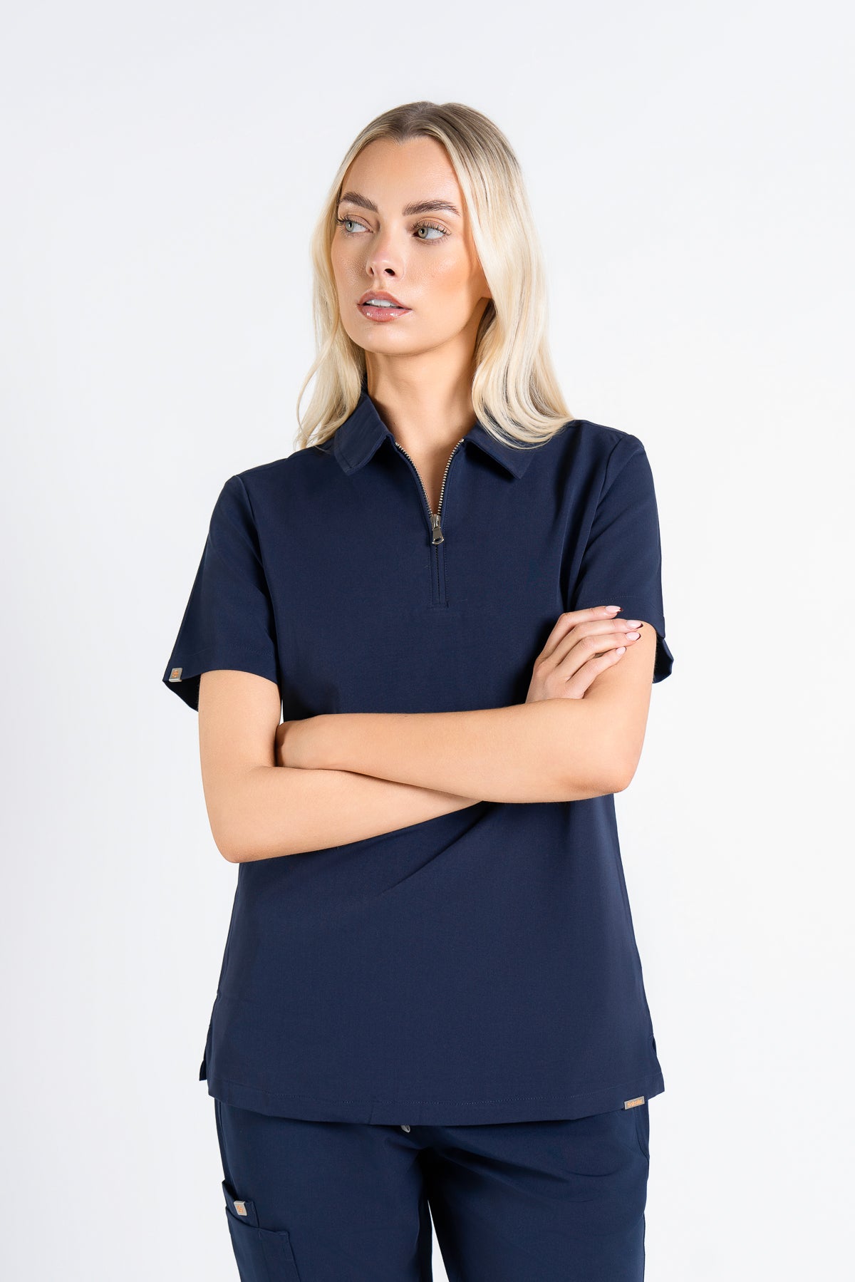 Kiro Zip Neck Polo Scrub Womens NewGen