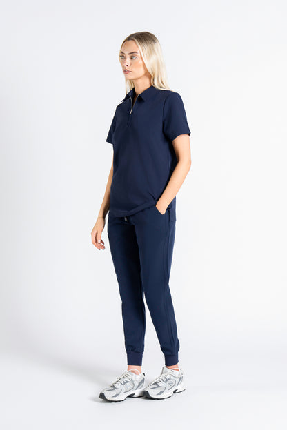 Kiro Zip Neck Polo Scrub Womens NewGen