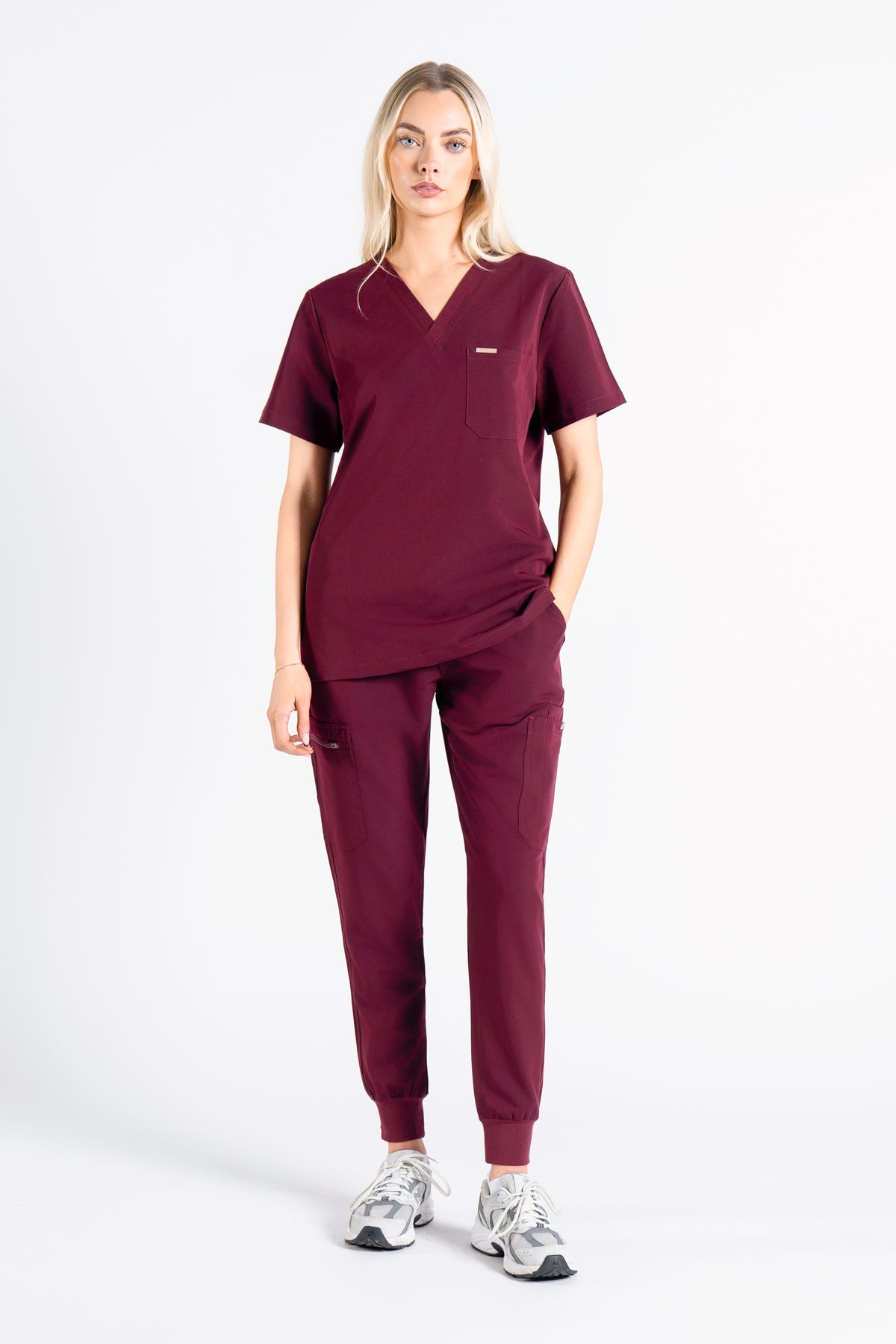 Kaizen V Neck One Pocket Scrub Top Womens
