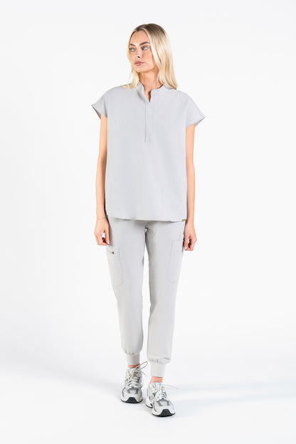Mandarin Womens Collar Scrub Top
