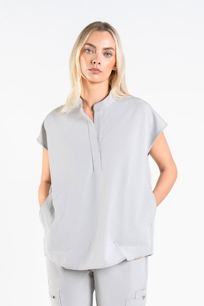 Mandarin Womens Collar Scrub Top
