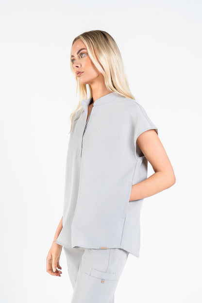 Mandarin Womens Collar Scrub Top
