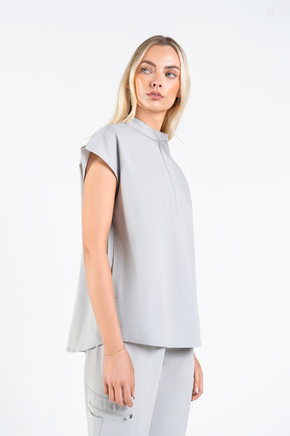 Mandarin Womens Collar Scrub Top