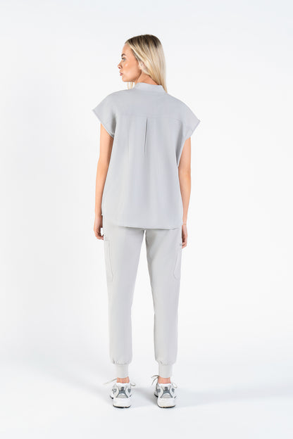 Mandarin Womens Collar Scrub Top