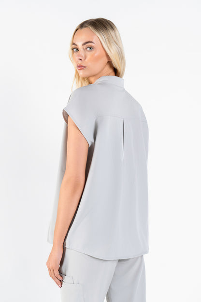 Mandarin Womens Collar Scrub Top
