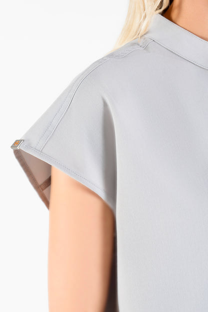 Mandarin Womens Collar Scrub Top