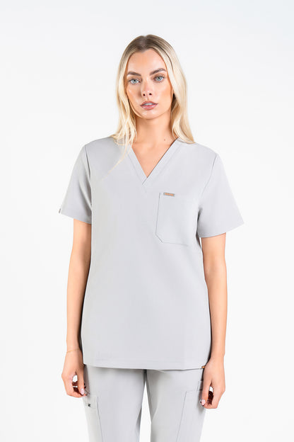 Kaizen V Neck One Pocket Scrub Top Womens
