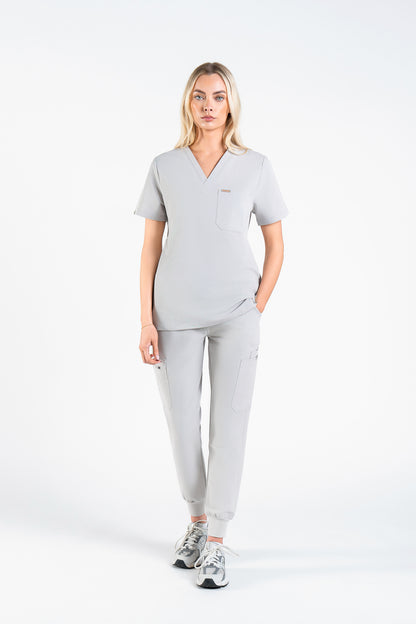 Kaizen V Neck One Pocket Scrub Top Womens