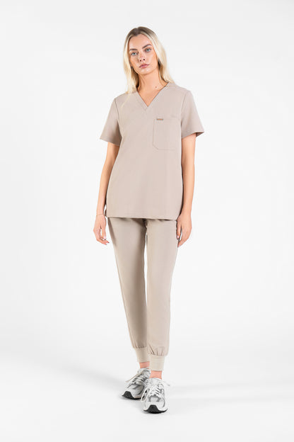 Tasca Women's V Neck Four pockets Scrub With Invisible Side Pockets