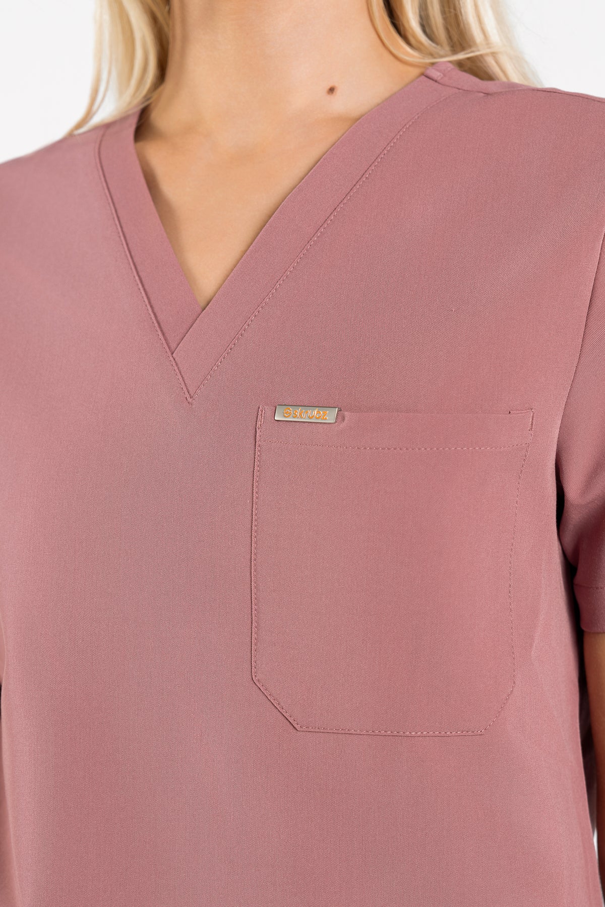 Kaizen V Neck One Pocket Scrub Top Womens