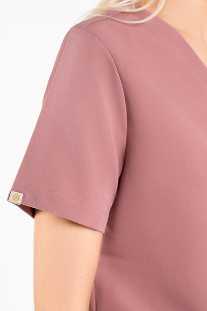 Kaizen V Neck One Pocket Scrub Top Womens