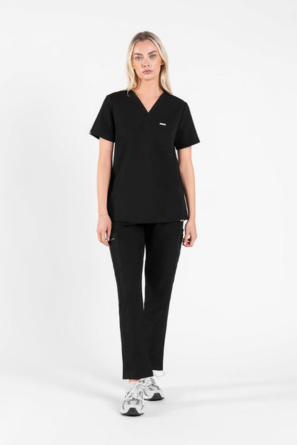 Kaizen V Neck One Pocket Scrub Top Womens