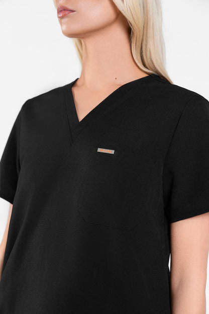Kaizen V Neck One Pocket Scrub Top Womens