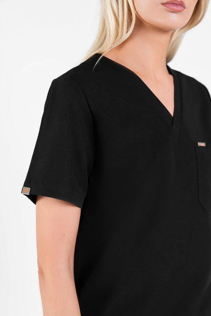 Kaizen V Neck One Pocket Scrub Top Womens