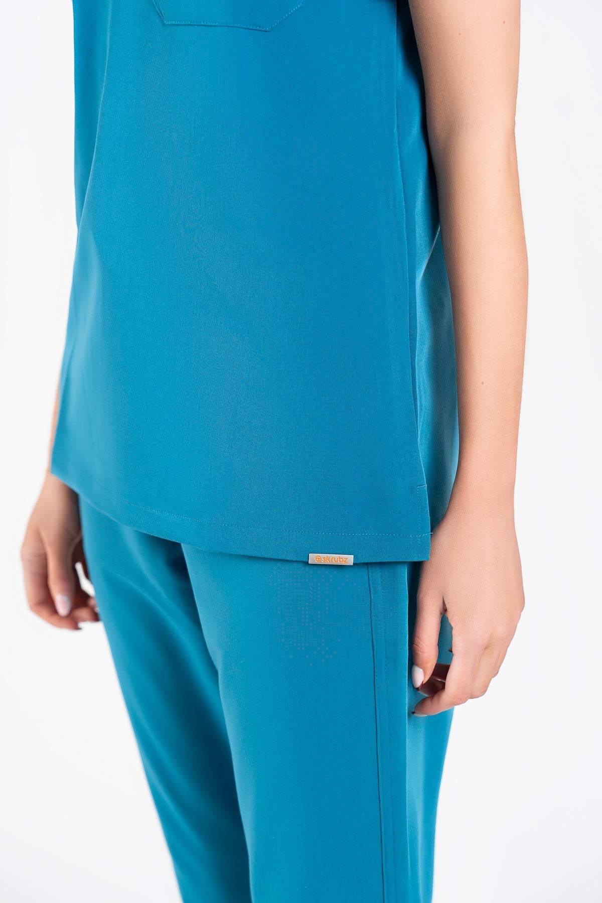 Kaizen V Neck One Pocket Scrub Top Womens