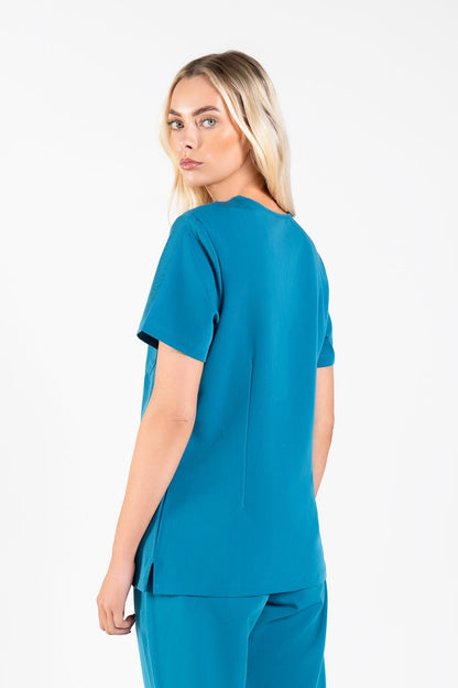 Kaizen V Neck One Pocket Scrub Top Womens