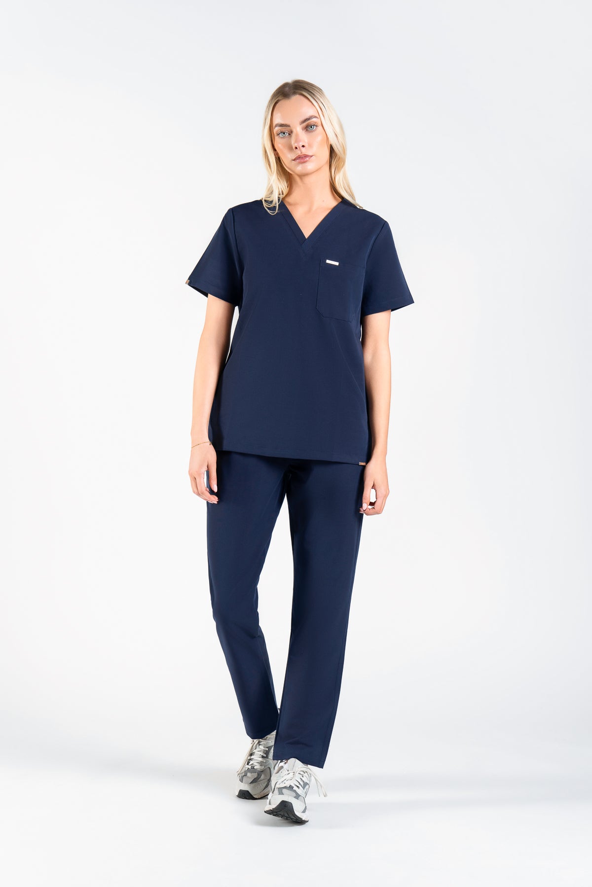 Kaizen V Neck One Pocket Scrub Top Womens