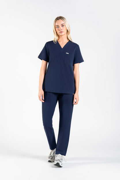 Kaizen V Neck One Pocket Scrub Top Womens