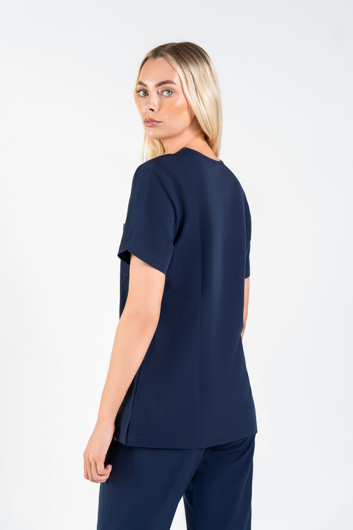 Kaizen V Neck One Pocket Scrub Top Womens