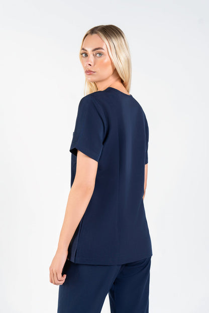 Kaizen V Neck One Pocket Scrub Top Womens