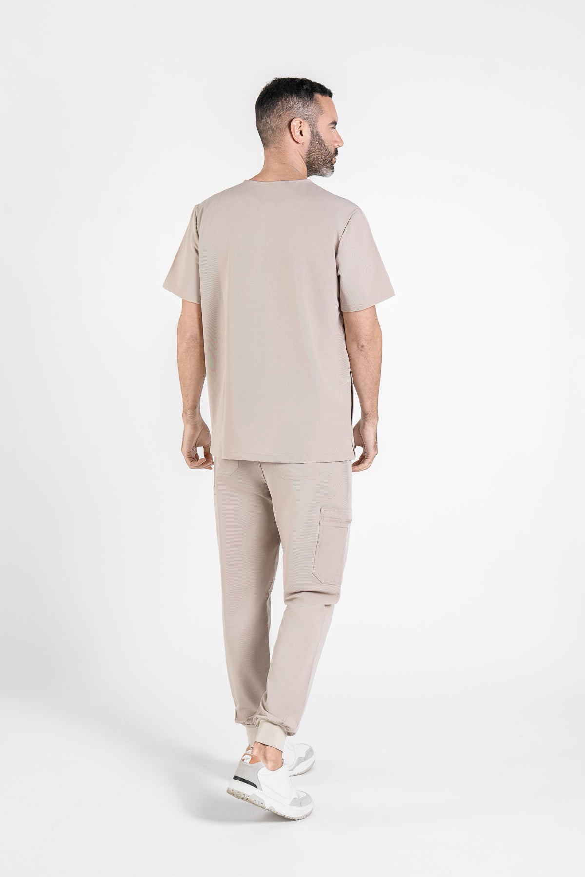 Tasca Men's V Neck Four pockets Scrub With Invisible Side Pockets
