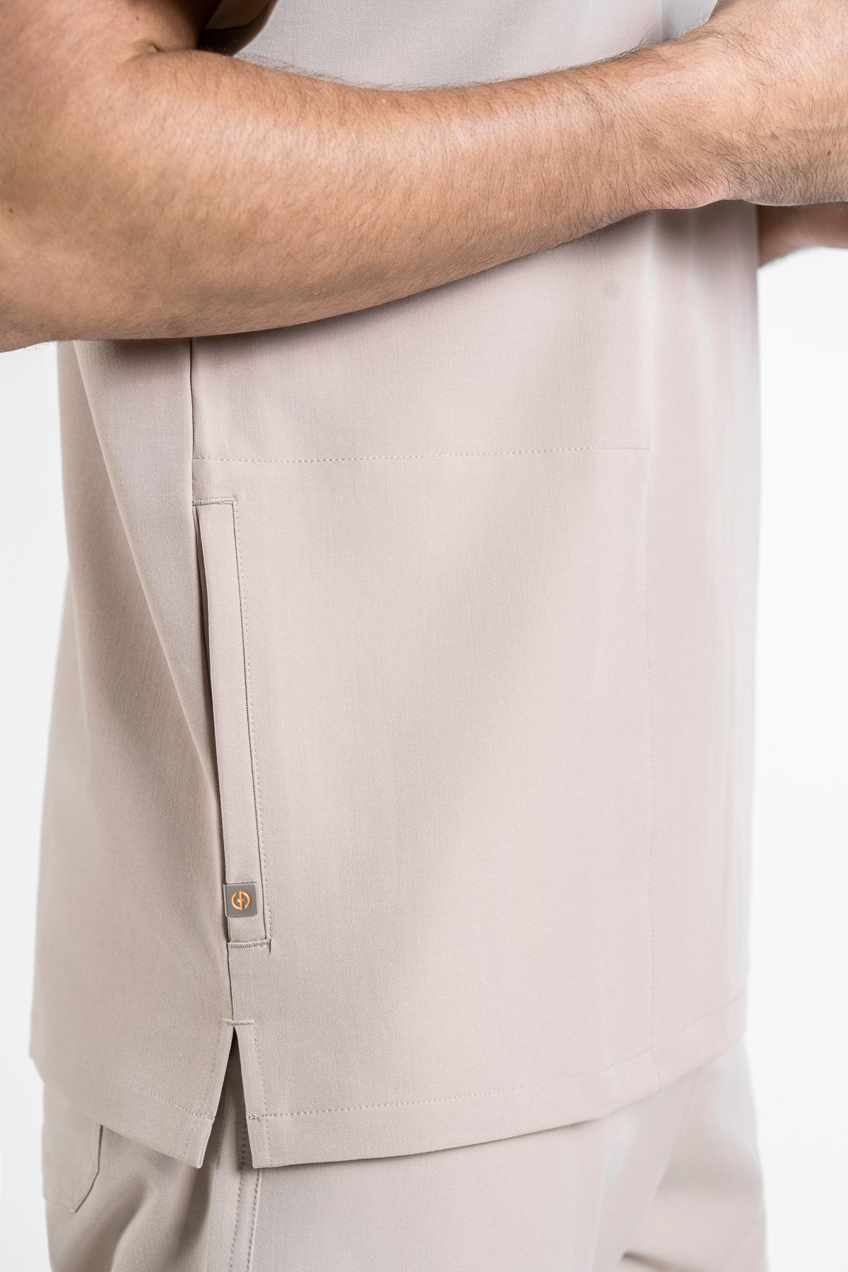 Tasca Men's V Neck Four pockets Scrub With Invisible Side Pockets