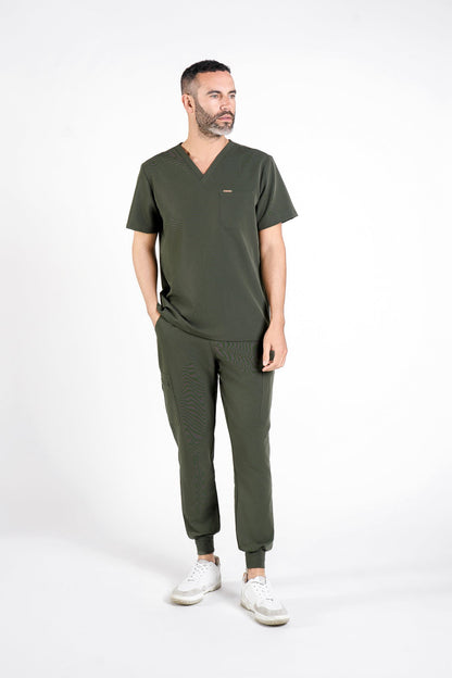 Kaizen V Neck One Pocket Scrub Top Mens