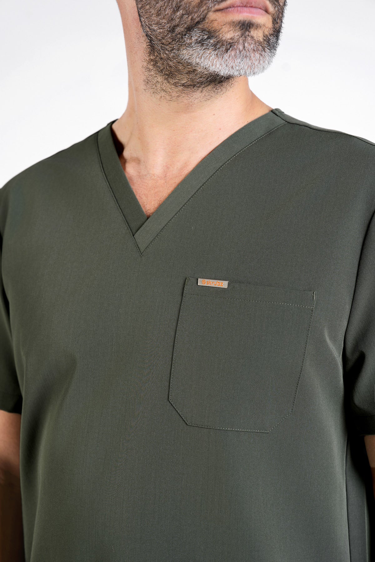 Kaizen V Neck One Pocket Scrub Top Mens
