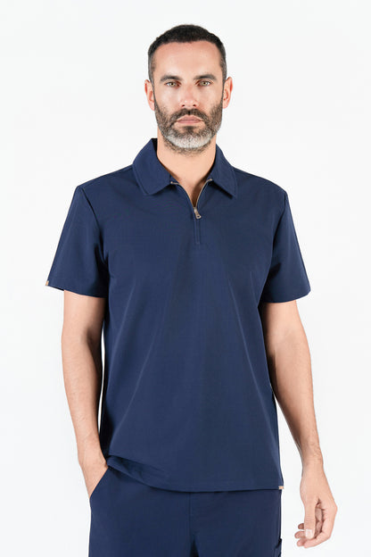 Kiro Zip Neck Polo Scrub Mens NewGen