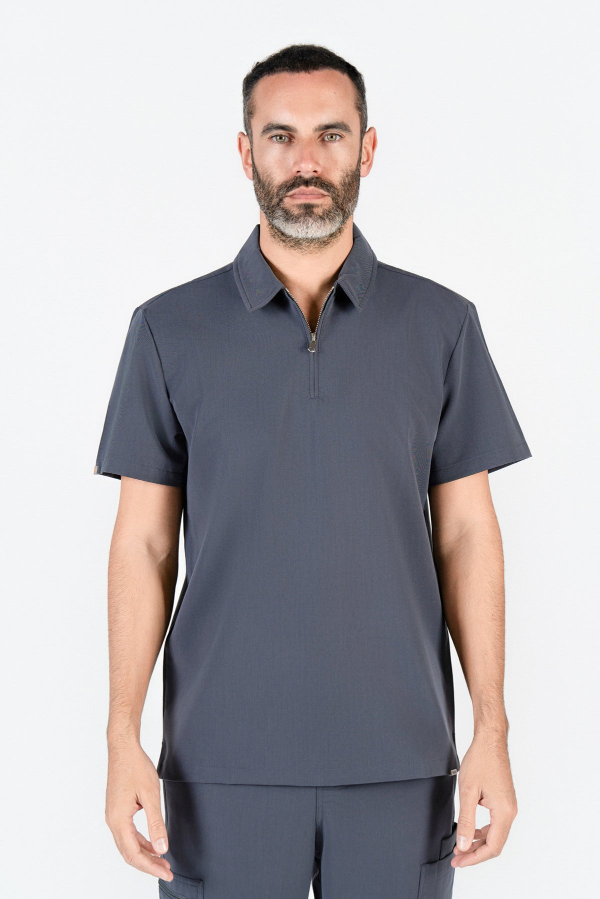 Kiro Zip Neck Polo Scrub Mens NewGen