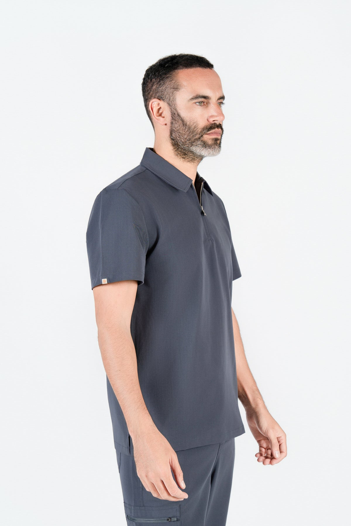 Kiro Zip Neck Polo Scrub Mens NewGen