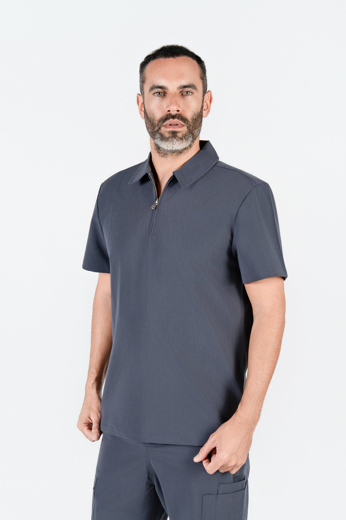 Kiro Zip Neck Polo Scrub Mens NewGen