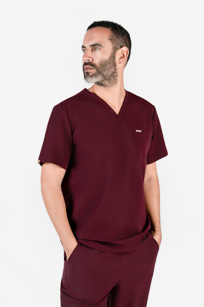 Kaizen V Neck One Pocket Scrub Top Mens