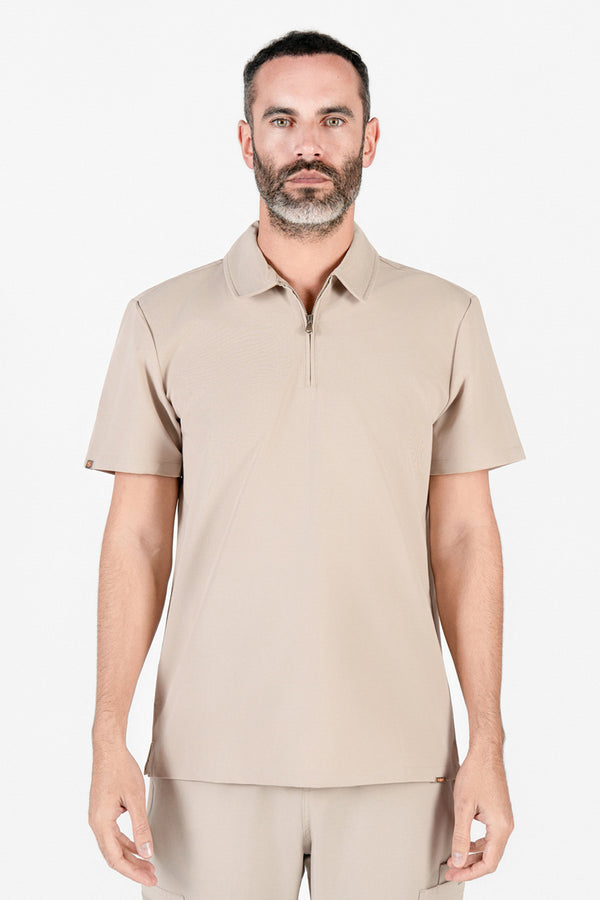 Kiro Zip Neck Polo Scrub Mens NewGen