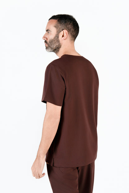 Tasca Men's V Neck Four pockets Scrub With Invisible Side Pockets