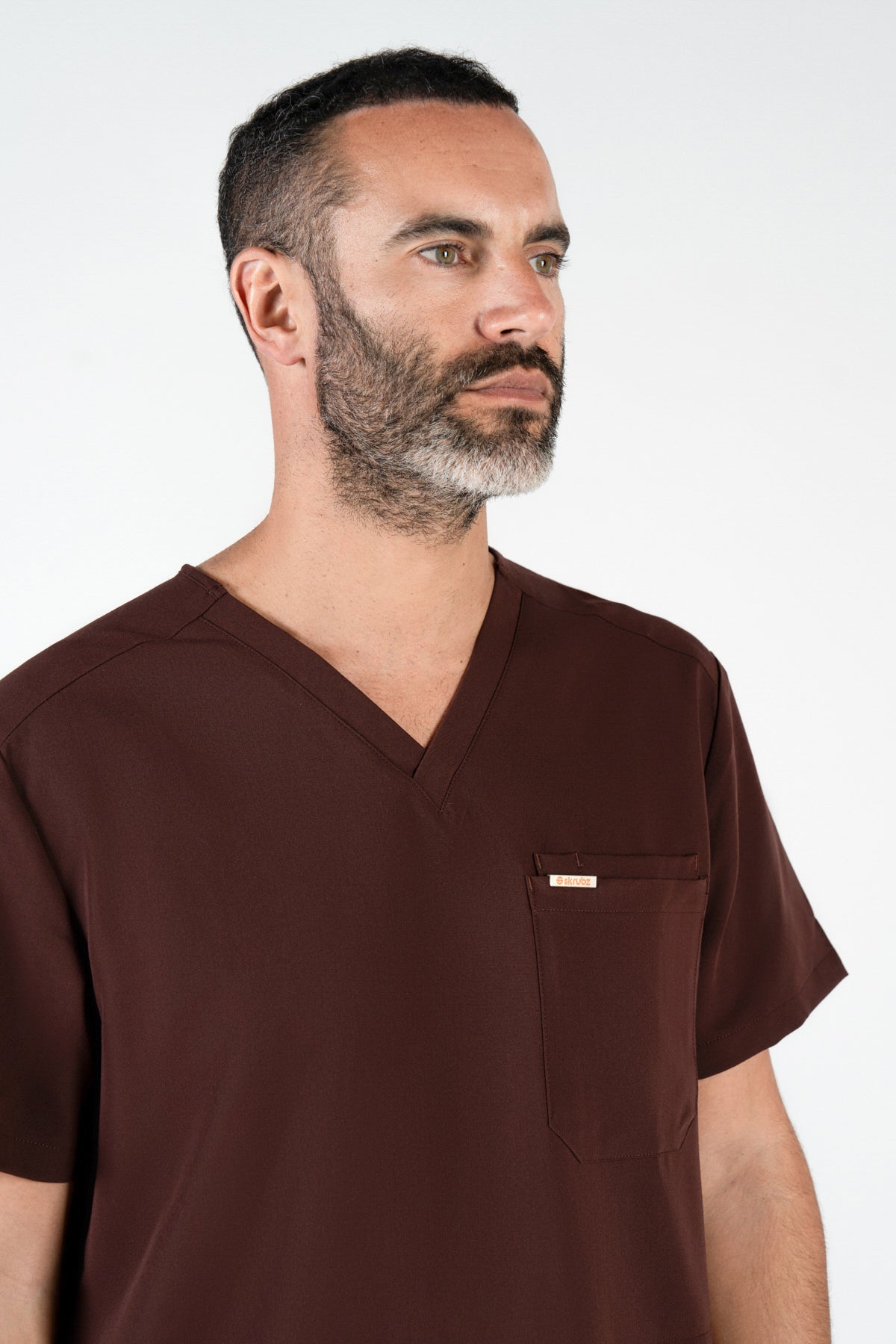 Tasca Men's V Neck Four pockets Scrub With Invisible Side Pockets