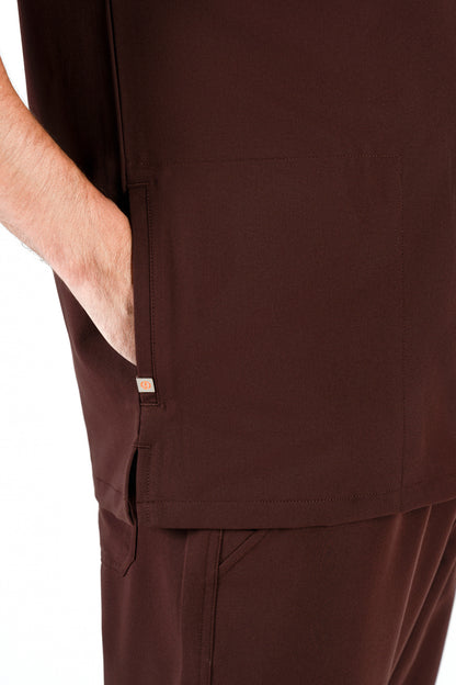 Tasca Men's V Neck Four pockets Scrub With Invisible Side Pockets