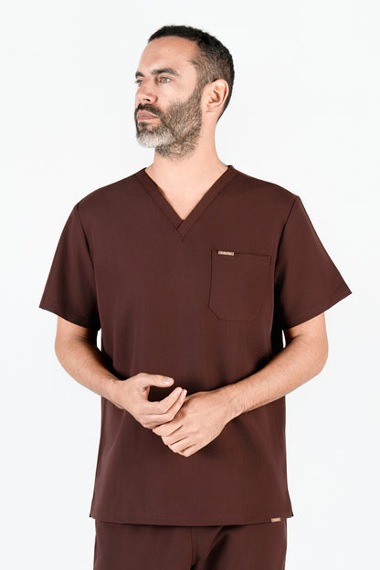 Kaizen V Neck One Pocket Scrub Top Mens